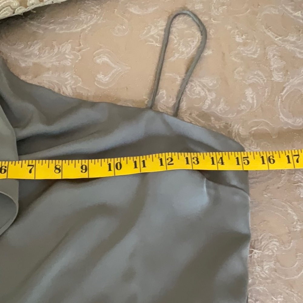TCEC Green Asymmetrical Ruched Cocktail Dress TCEC size S - Picture 10 of 13